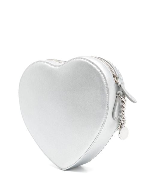 Stella McCartney Metallic Falabella Heart Shoulder Bag