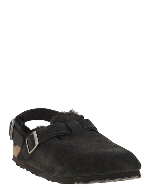 Birkenstock Black Tokio Shearling
