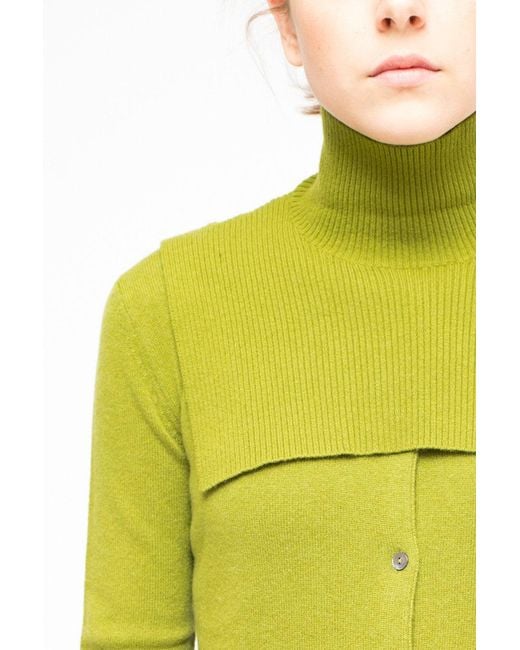 LA ROSE Yellow Jabot Cashmere Green