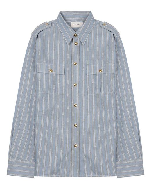 Céline Blue Cotton Shirt