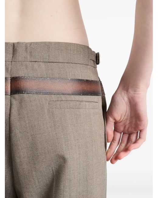 Prada Multicolor Pantaloni Lana Tec