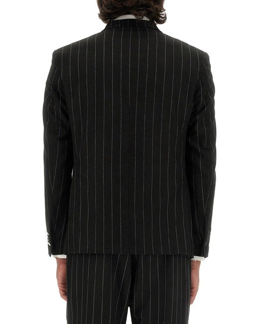 FAMILY FIRST Black Double-Breasted Jacket for men