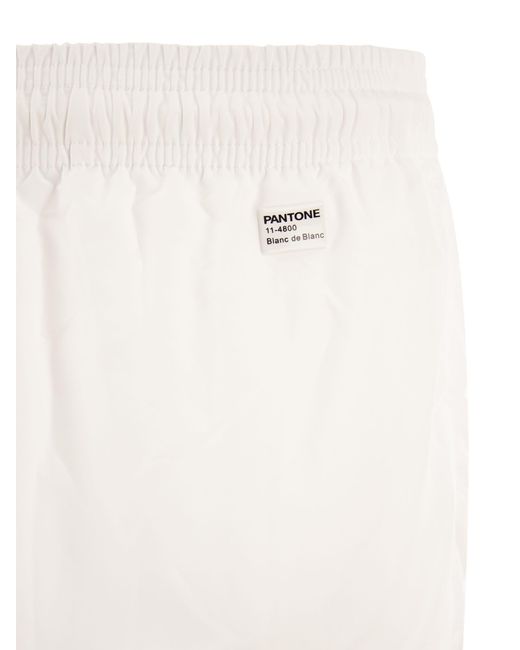 Mc2 Saint Barth White Beach Boxer Shorts In Lightweight Fabric