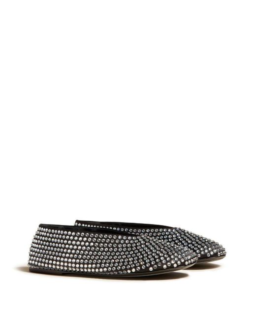 Khaite White Crystal Embellished Ballets for men