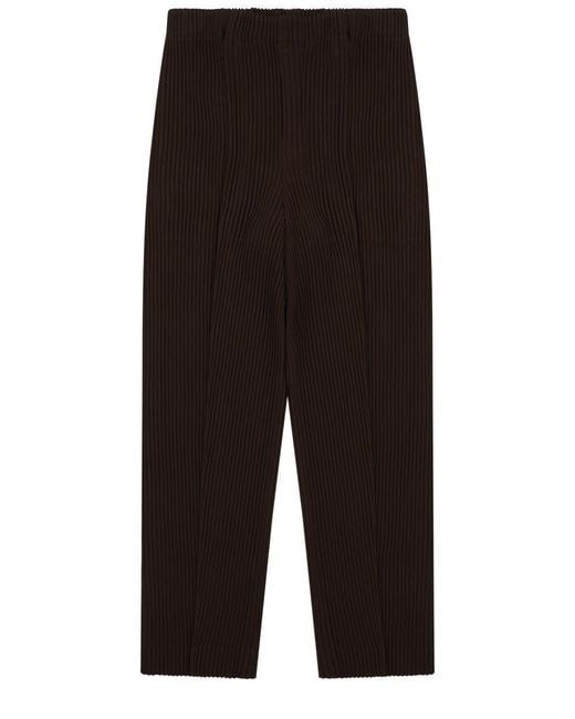 Homme Plissé Issey Miyake Black Elegant Pleated Trousers for men