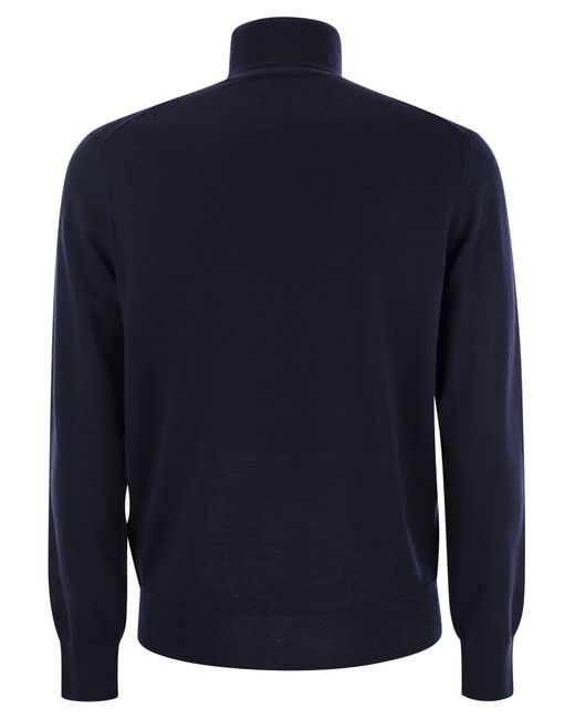 Lana Turtleneck Sweater di Polo Ralph Lauren in Blue da Uomo