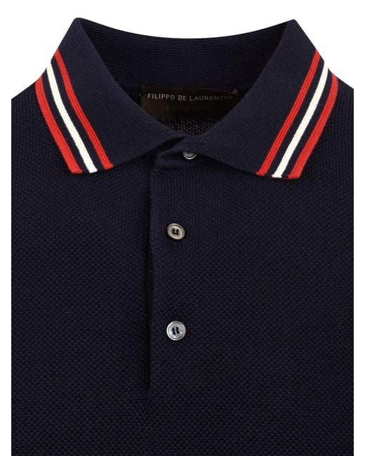 Filippo De Laurentis Blue T Shirts And Polos