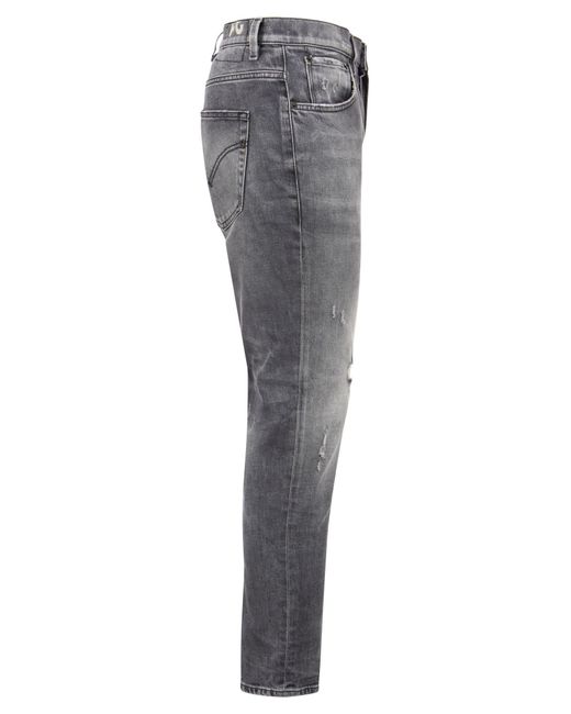 Brighton Carrot Fit jeans con strappi di Dondup in Gray da Uomo