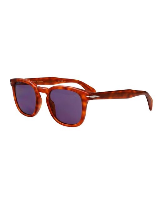 David Beckham Red Havana Acetate Sunglasses for men