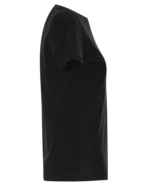 Weekend by Maxmara Black Wkdmultib Basic Cotton Jersey T Shirt
