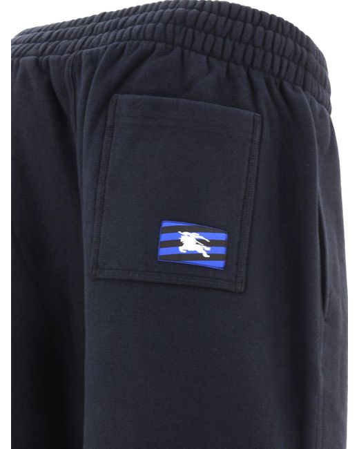 Pantaloncini di cotone di Burberry in Blue da Uomo