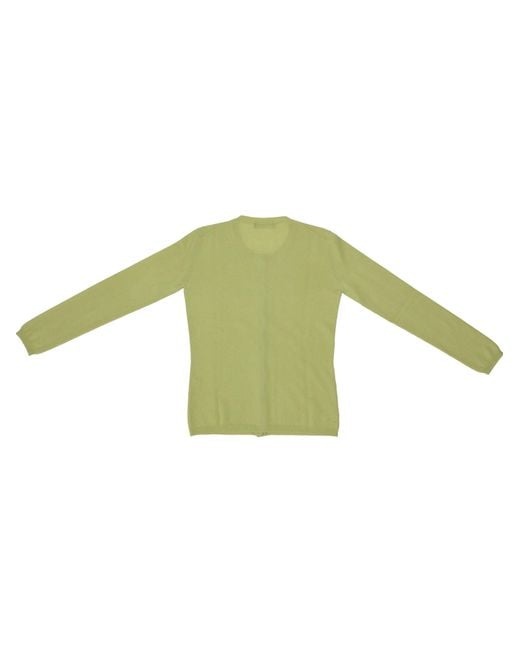LA ROSE Green Cashmere Cardigan