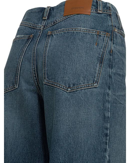 Max Mara Blue "Dora" Wide Leg Jeans