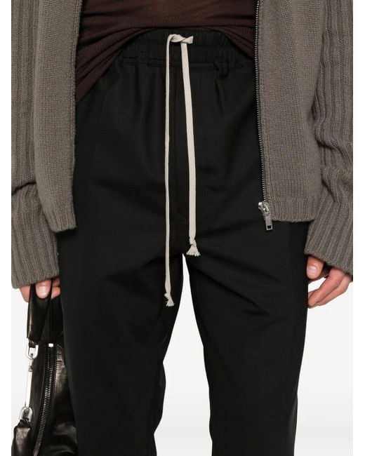 Rick Owens Black Drawstring Slim Long for men
