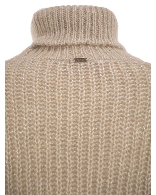 Herno Natural Wool And Alpaca Turtleneck Jumper