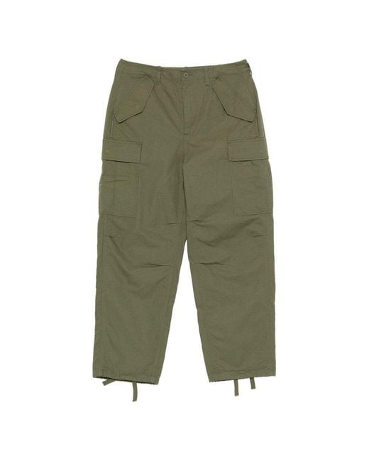 Stussy Green Cotton Zip Button Fastening for men