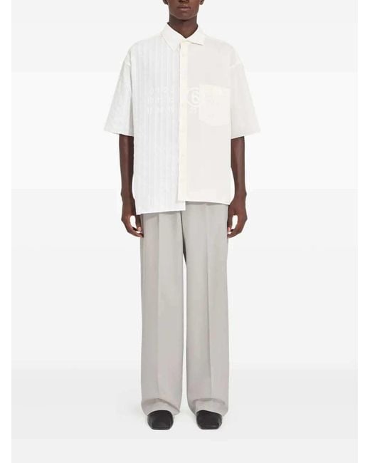 MM6 by Maison Margiela White Short-Sleeved Shirt for men
