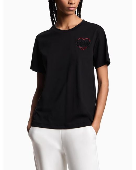 Emporio Armani Black T-Shirts And Polos