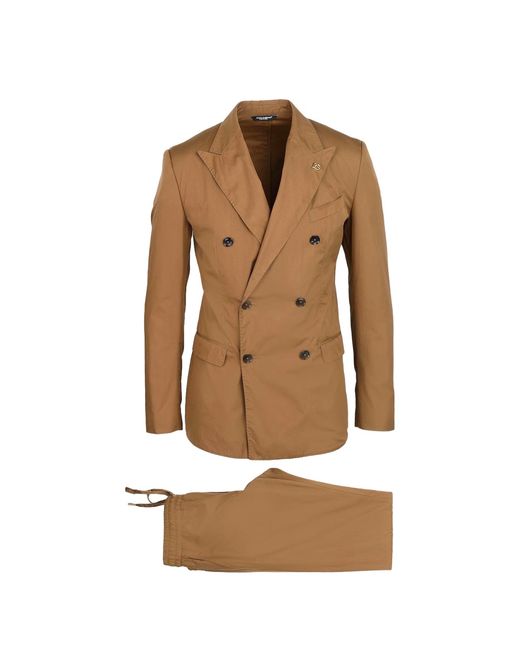 Dolce & Gabbana Brown Double-breasted Suit for men