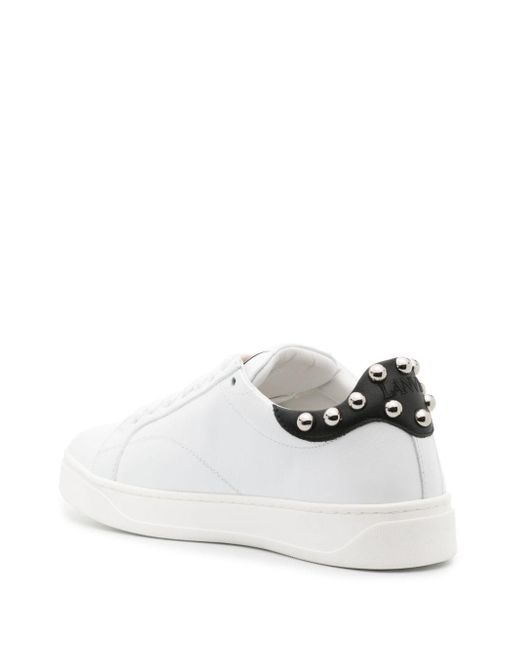 Lanvin Leren Loafers in het White