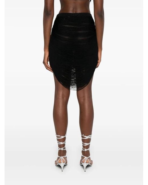 The Attico Mini-Rok Met Meerdere Snaren in het Black