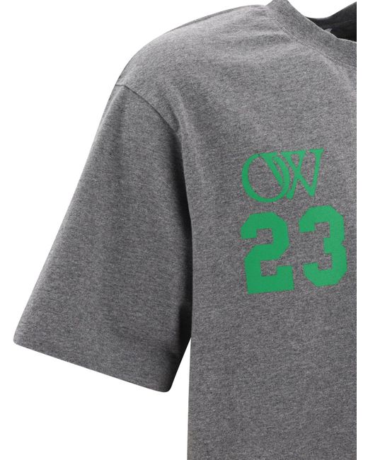 "23 varsity skate" maglietta di Off-White c/o Virgil Abloh in Gray da Uomo