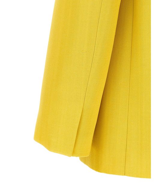 Blazer de un solo pecho Jil Sander de color Yellow