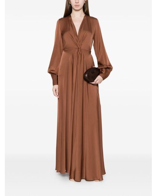 Silk95five Brown Dresses Silk