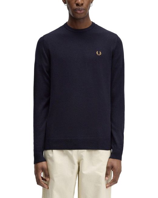 Fred Perry Blue Jersey With Logo for men