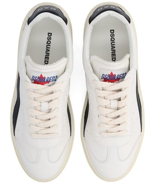 DSquared² Natural Low-Top Leather Sneakers for men