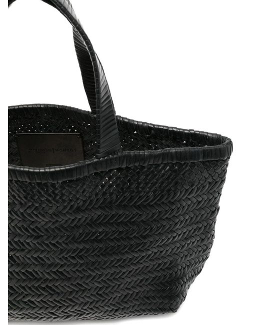 Manebí Black Medium Leather Tote Bag