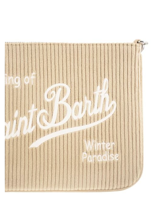 Mc2 Saint Barth Natural Parisienne Corduroy Clutch Bag