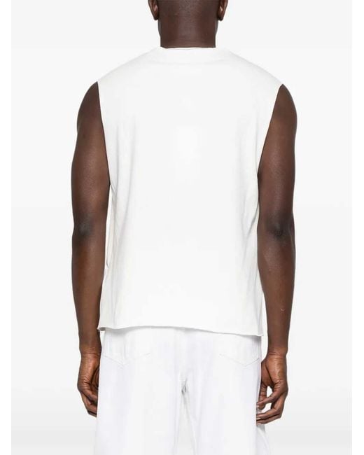 MM6 by Maison Margiela Natural Vest With Logo Patch