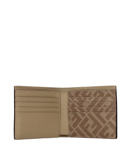 Fendi Natural Wallet/Sand Leather