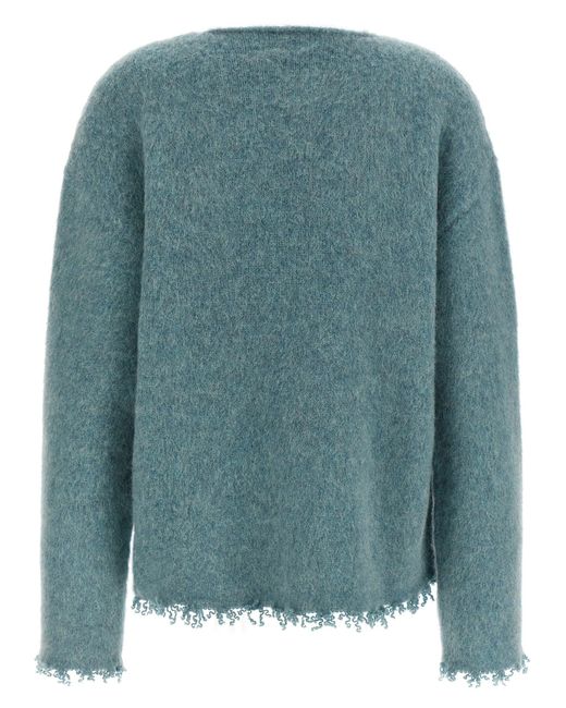 Jil Sander Green Fringed Sweater Sweaters And Cardigans Light