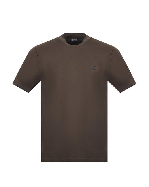 C P Company Gray C.P. Firma Baumwoll -T -Shirt