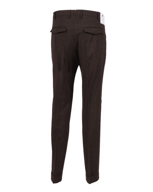 PT01 Gray Master, 1 Pleat, Diagonal Pockets, Flap Back Pockets, Turn Up
