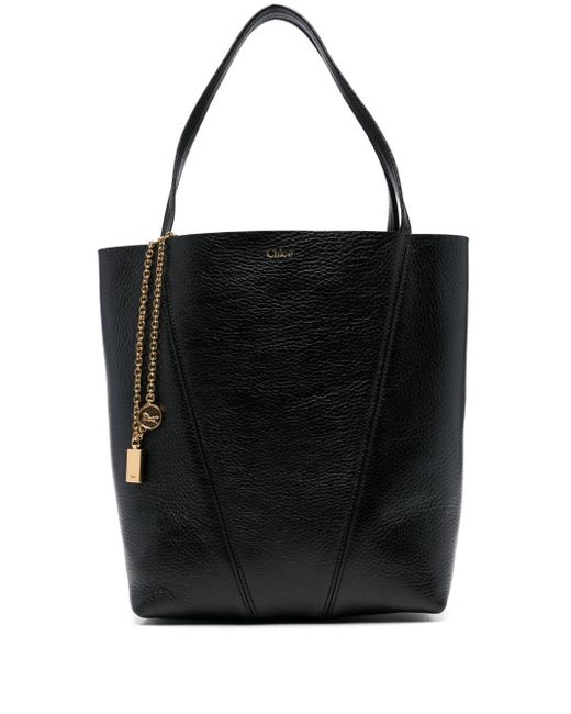 Chloé Spin Shopper Van Bewerkt Leer in het Black
