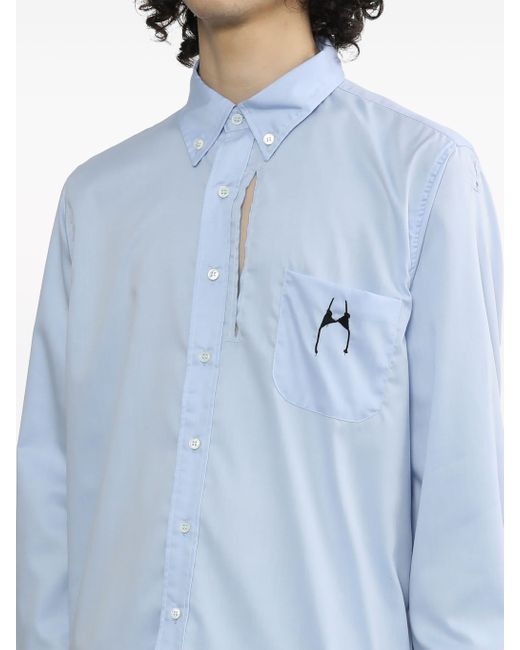Random Identities Blue Long Sleeve Shirt With Bra Logo Ran03B001 for men