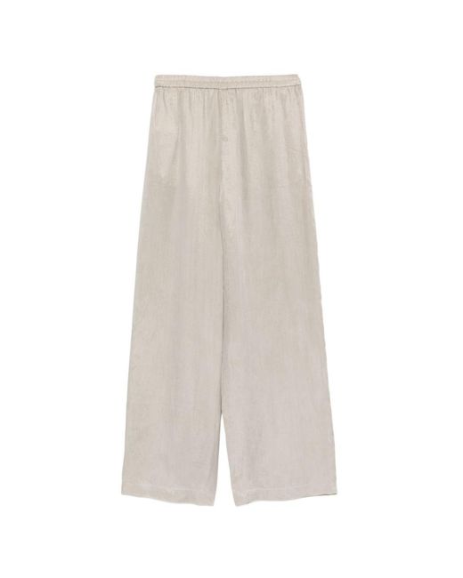 Emporio Armani White Straight-Leg Trousers