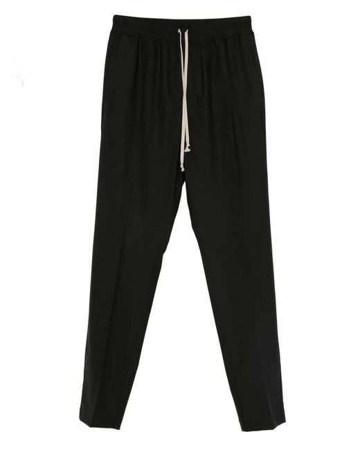 Rick Owens Black Drawstring Slim Long for men
