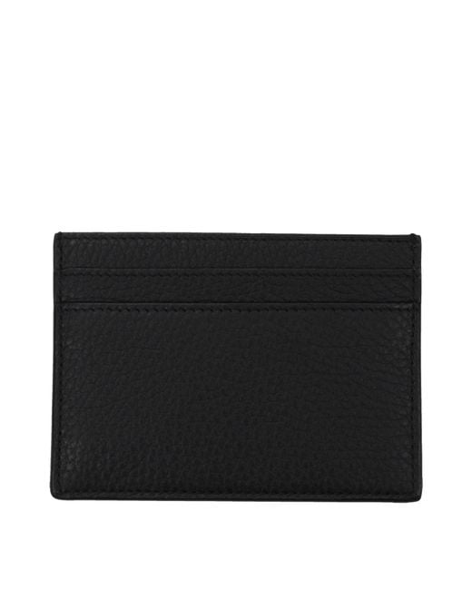 Saint Laurent Black Tiny Cassandre Leather Document Holder