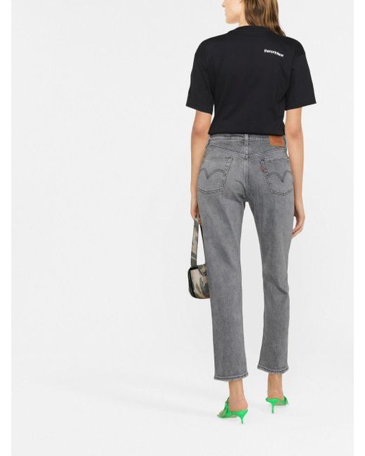 Levi's White 501 Crop