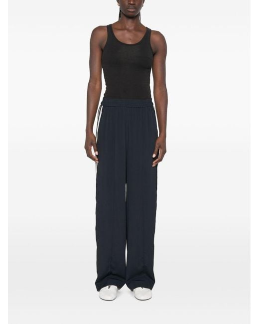 Fabiana Filippi Blue Silk Blend Trousers
