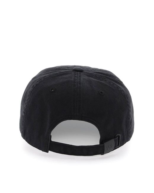 Y-3 Black Hat With Curved Brim for men