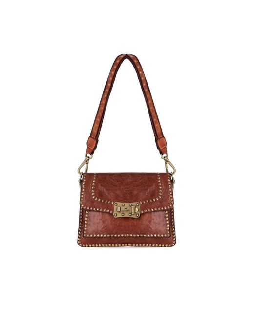 Campomaggi Red Agnese Cognac Crossbody Bag