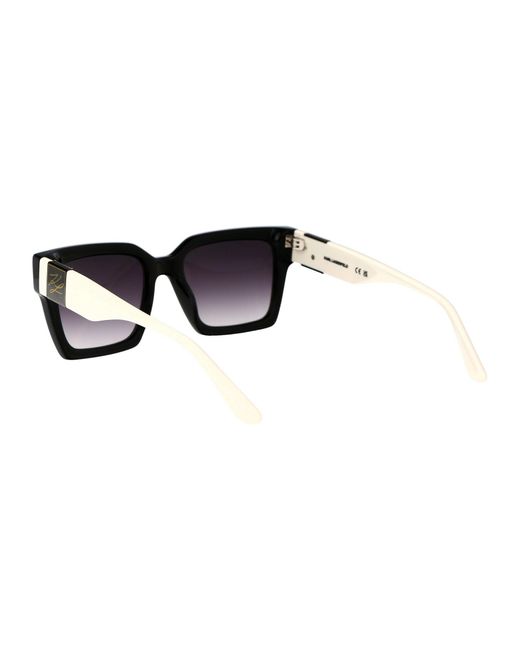 Karl Lagerfeld Black Square Frame Sunglasses