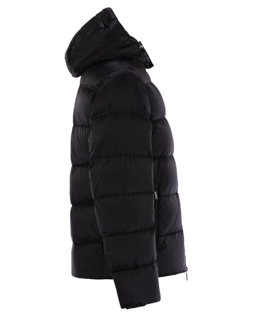 Brett Hooded Down Jacket Moorer pour homme en coloris Black