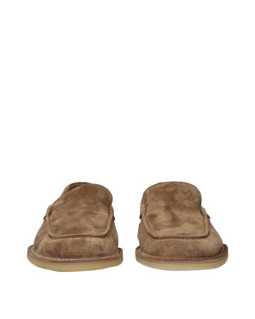Dolce & Gabbana Brown Dolce&Gabbana Slip On New Florio Ideal Uomo Suede/Hazelnut