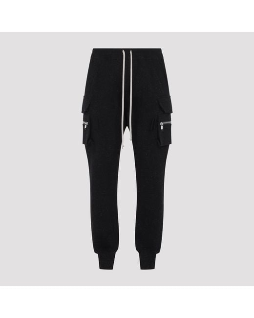Rick Owens Black Mastodon Cargo Pants for men